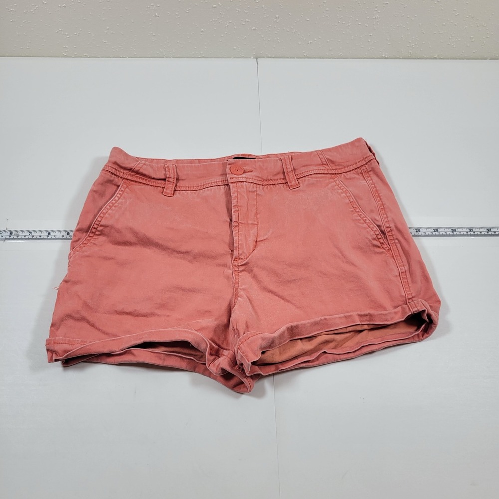 Liverpool Chino Shorts Womens 8/29 Pumpkin Orange Excellent XM9068TH Mid Rise